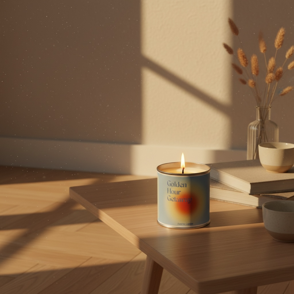 Golden hour getaway soy candle
