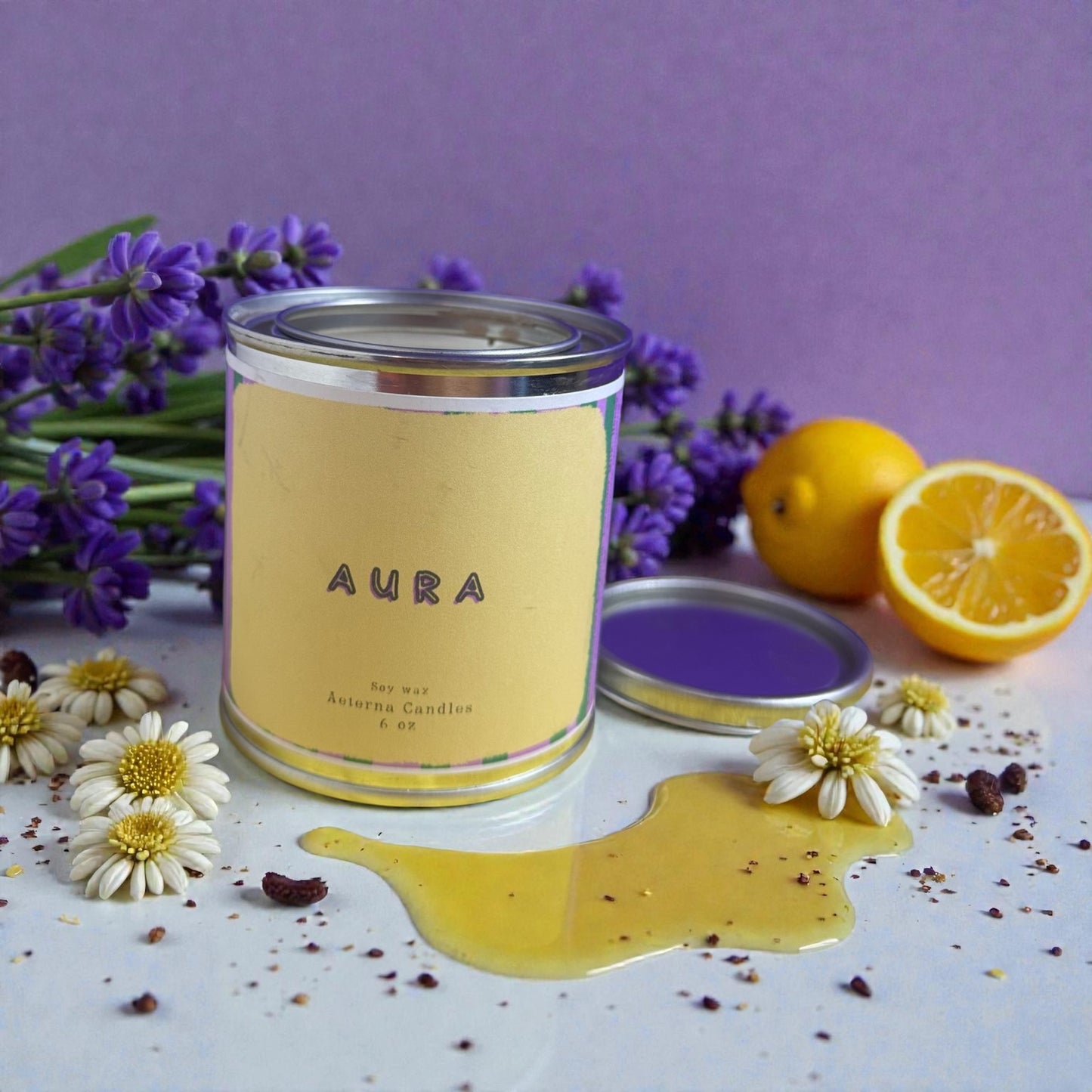 Aura intention soy candle